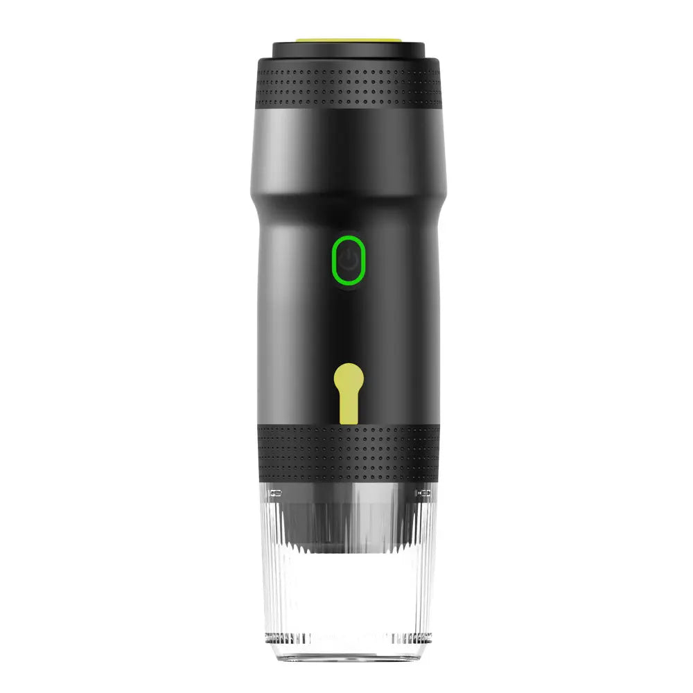 Black 3-in-1 Portable Electric Espresso Maker - Rechargeable Travel Coffee Machine for Capsules & Ground Coffee Wholesale Hub