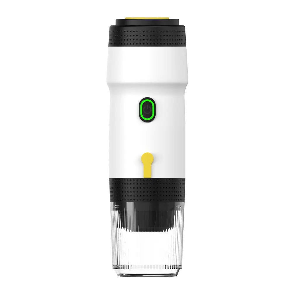 White 3-in-1 Portable Electric Espresso Maker - Rechargeable Travel Coffee Machine for Capsules & Ground Coffee Wholesale Hub