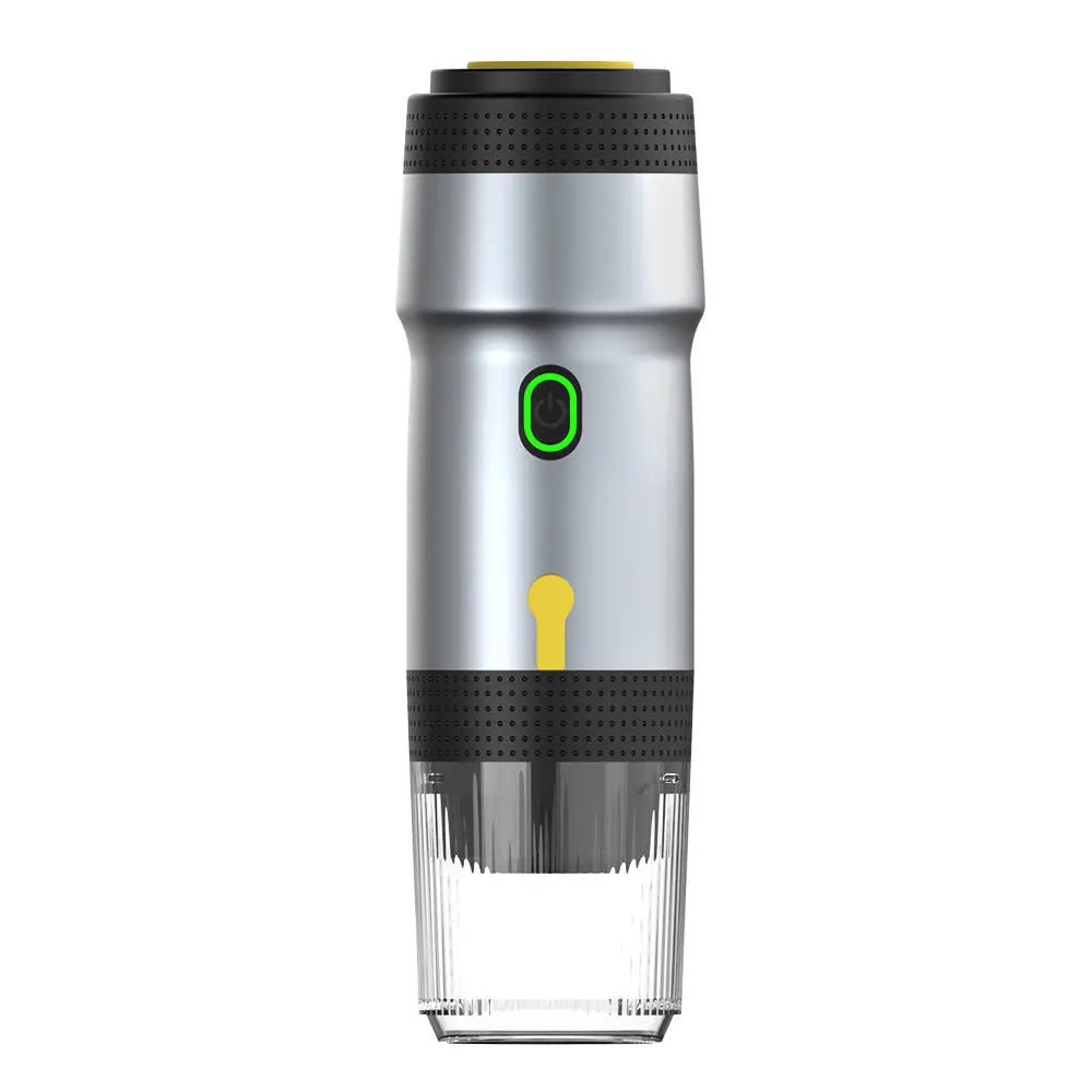 Silver 3-in-1 Portable Electric Espresso Maker - Rechargeable Travel Coffee Machine for Capsules & Ground Coffee Wholesale Hub
