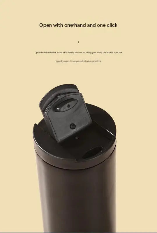 Gold Sleek Insulated Stainless Steel Coffee Tumbler Set (400ml & 500ml) - One-Touch Lid Travel Mugs Wholesale Hub