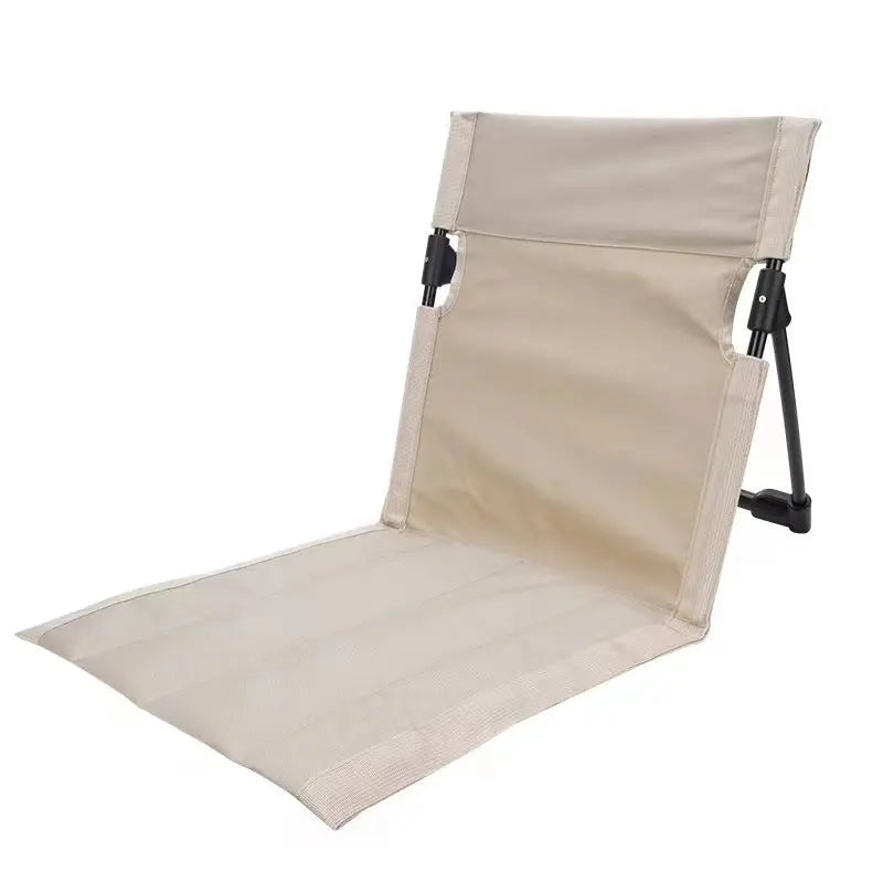 Portable Folding Beach Chair - Reclining Outdoor Seat 68x39.5x40.5cm with Carry Bag in white Wholesale Hub