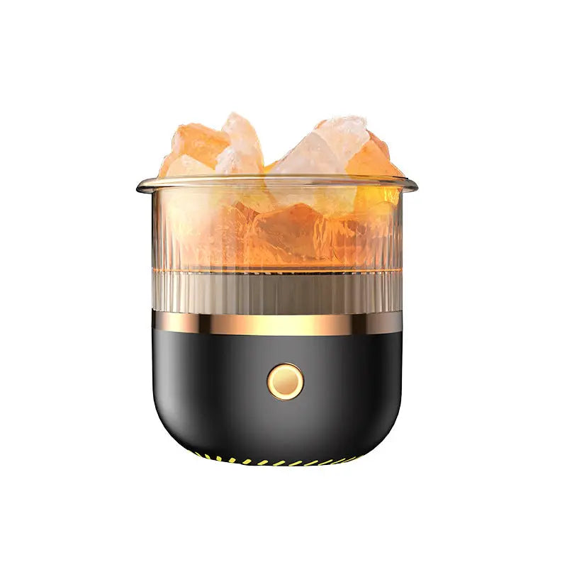 Crystal Humidifier with LED Light - Aromatherapy Diffuser for Home Relaxation(black) Wholesale Hub