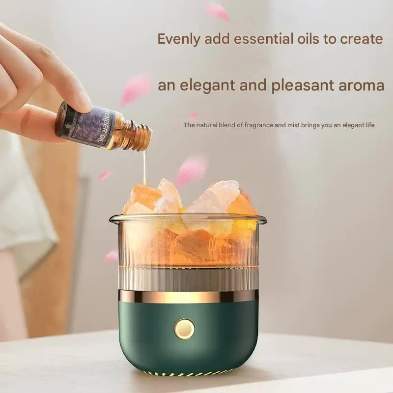 Crystal Humidifier with LED Light - Aromatherapy Diffuser for Home Relaxation(black) Wholesale Hub