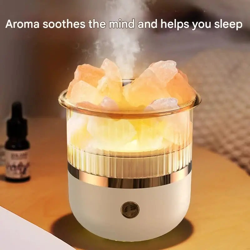 Crystal Humidifier with LED Light - Aromatherapy Diffuser for Home Relaxation(black) Wholesale Hub