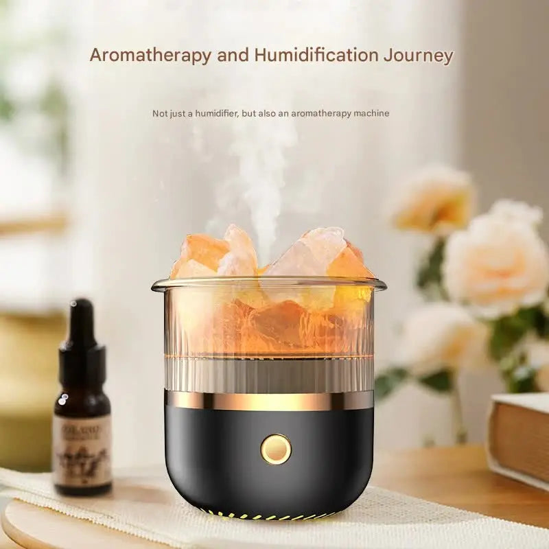 Crystal Humidifier with LED Light - Aromatherapy Diffuser for Home Relaxation(black) Wholesale Hub