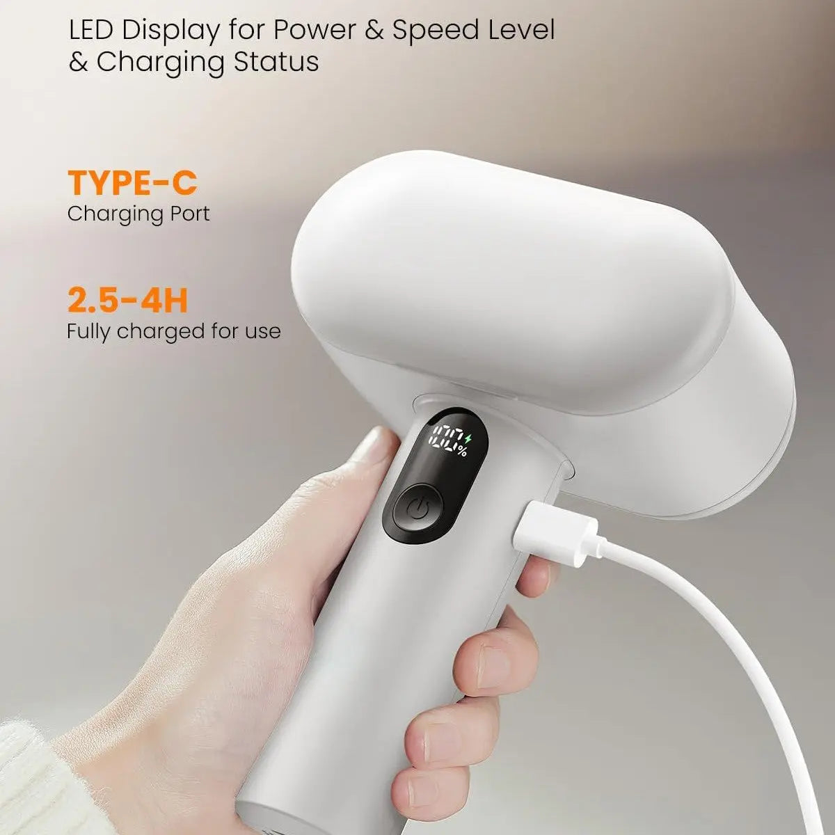 Dual-Head Electric Lint Remover - USB-C Rechargeable, LED Display, 4-Size Honeycomb Mesh(Pink) Wholesale Hub