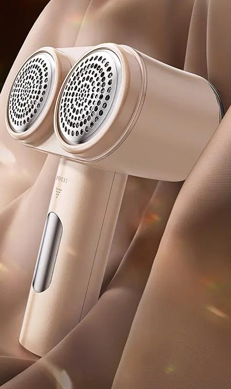 Dual-Head Electric Lint Remover - USB-C Rechargeable, LED Display, 7-Size Honeycomb Mesh(Yellow) Wholesale Hub