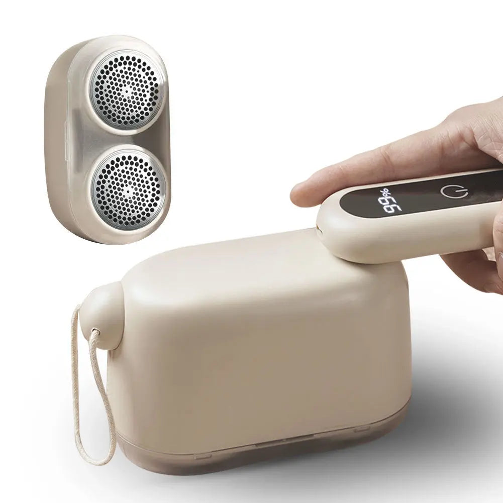 Compact Electric Lint Remover with LED Display & Dual Head - USB Rechargeable(yellow) Wholesale Hub