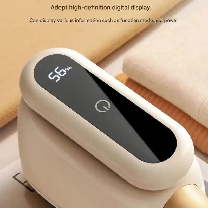 Compact Electric Lint Remover with LED Display & Dual Head - USB Rechargeable(Dark green) Wholesale Hub
