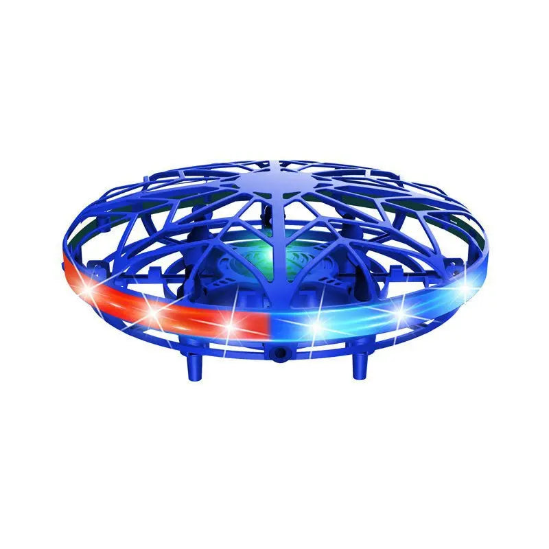 Hand-Controlled UFO Mini Drone with LED Lights & Obstacle Avoidance(blue) Wholesale Hub