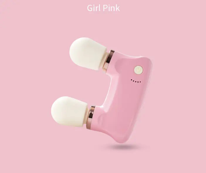 Pink Portable Dual Head Mini Massager - 5 Modes, Quiet Operation, USB-C Rechargeable Wholesale Hub