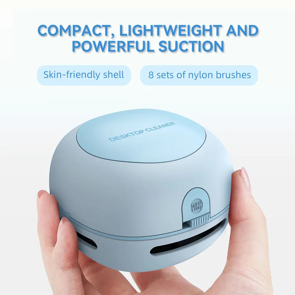 Pink Cordless Tabletop Crumb Sweeper - USB Rechargeable Mini Vacuum for Desk Wholesale Hub