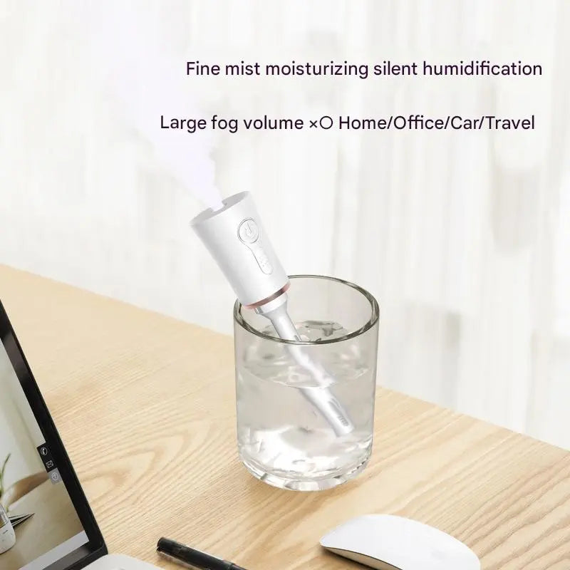 White 2 in 1 Cool Mist Humidifier and Facial Moisturizer - USB Rechargeable Portable Nano Sprayer Wholesale Hub