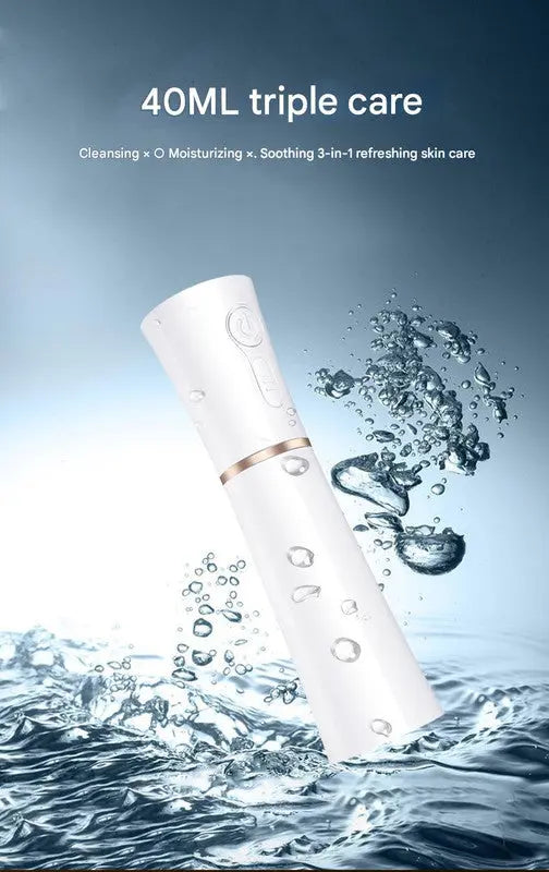 White 2 in 1 Cool Mist Humidifier and Facial Moisturizer - USB Rechargeable Portable Nano Sprayer Wholesale Hub