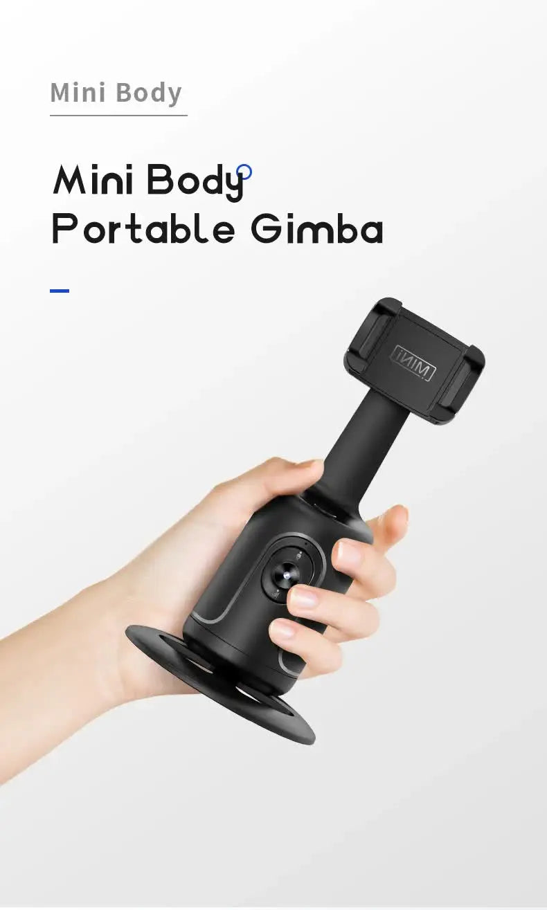 Black AI Smart Auto Tracking Phone Holder - 360° Rotation Face & Body Tracking Mount Wholesale Hub
