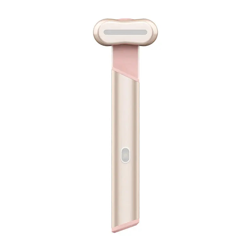 Rose Gold Electric Eye Massager Pen with Red & Blue Light Therapy - Heated Vibration Wand Wholesale Hub