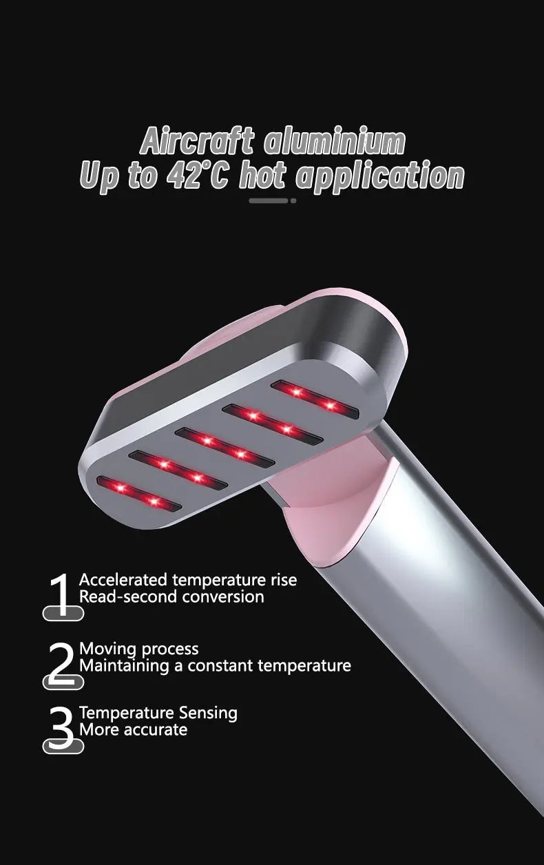 Rose Gold Anti-Aging Eye Care Device - 42°C Heat, Red Light, High-Frequency Vibration Wholesale Hub