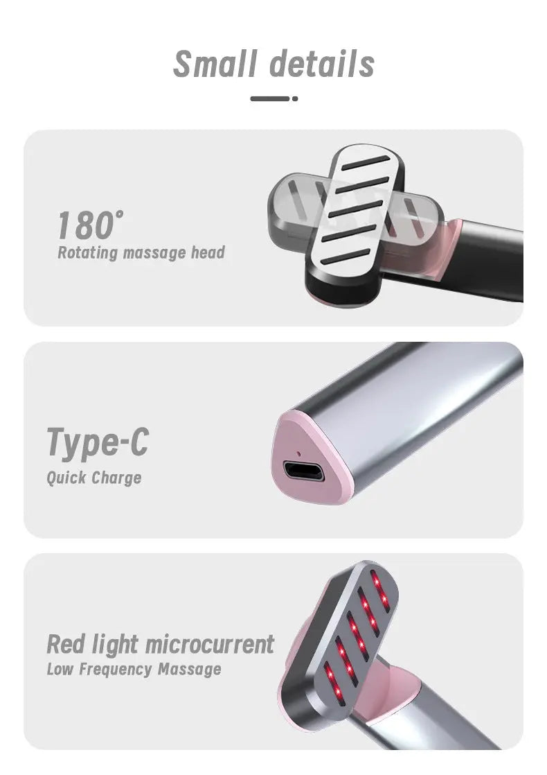 Rose Gold Anti-Aging Eye Care Device - 42°C Heat, Red Light, High-Frequency Vibration Wholesale Hub