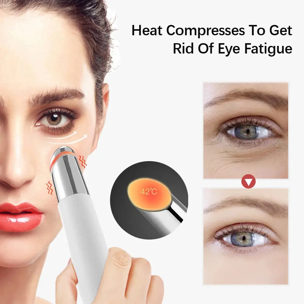 Rechargeable Eye Care Pen with Sterilizing Base - 3-Color Phototherapy Heat & Vibration Wholesale Hub
