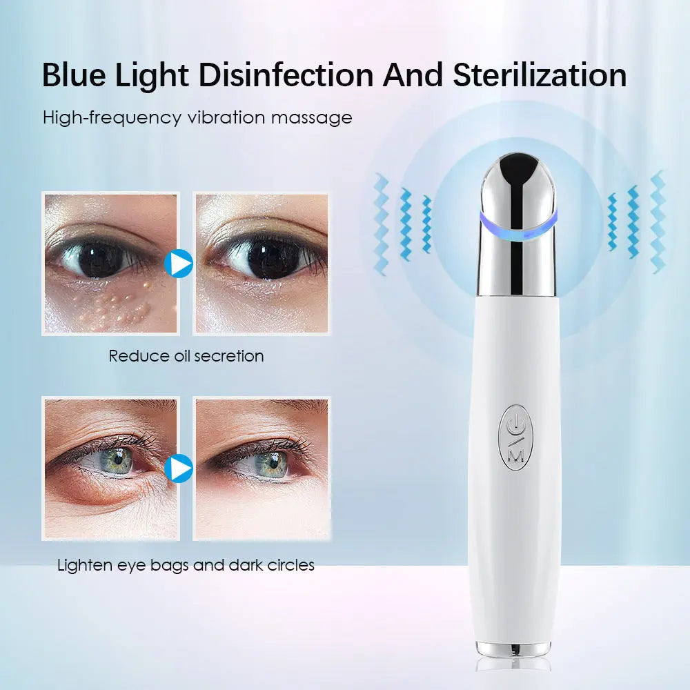 Rechargeable Eye Care Pen with Sterilizing Base - 3-Color Phototherapy Heat & Vibration Wholesale Hub