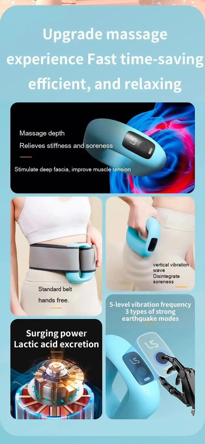 Portable Electric Muscle Relaxation Ring Massager - with Digital Display Purple Wholesale Hub