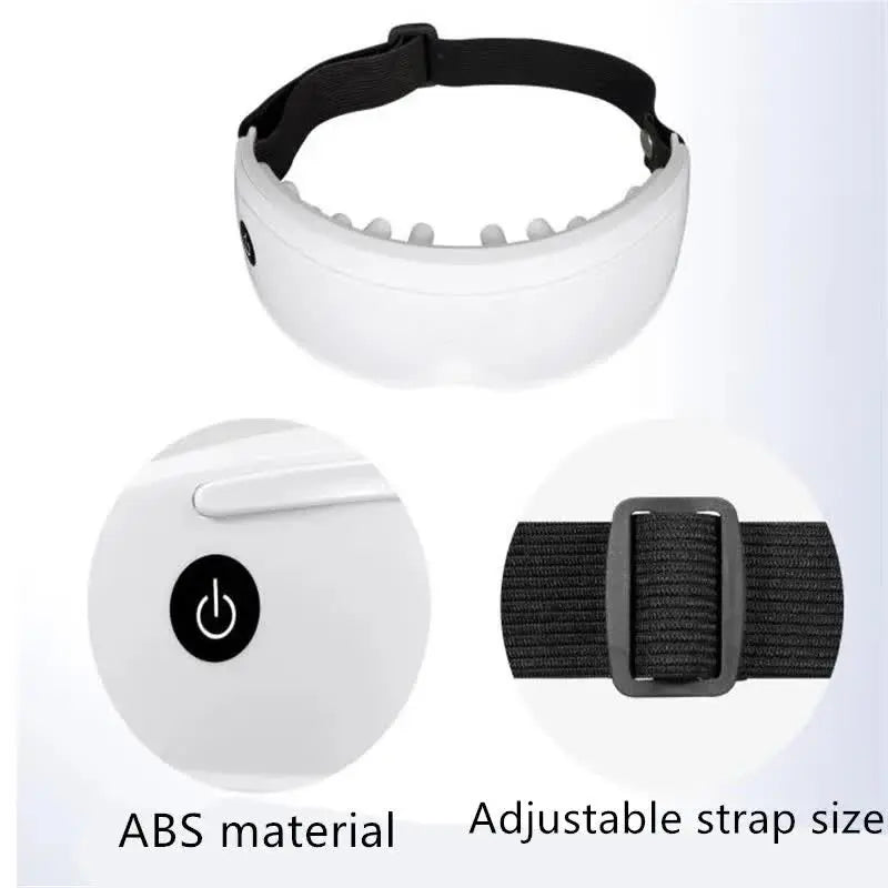 White Touch-Control Rechargeable Heated Eye Massager for Daily Use Wholesale Hub