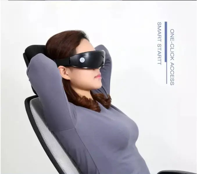 White Touch-Control Rechargeable Heated Eye Massager for Daily Use Wholesale Hub