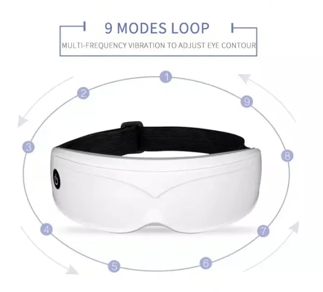 White Touch-Control Rechargeable Heated Eye Massager for Daily Use Wholesale Hub