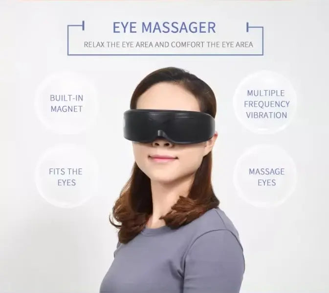 White Touch-Control Rechargeable Heated Eye Massager for Daily Use Wholesale Hub
