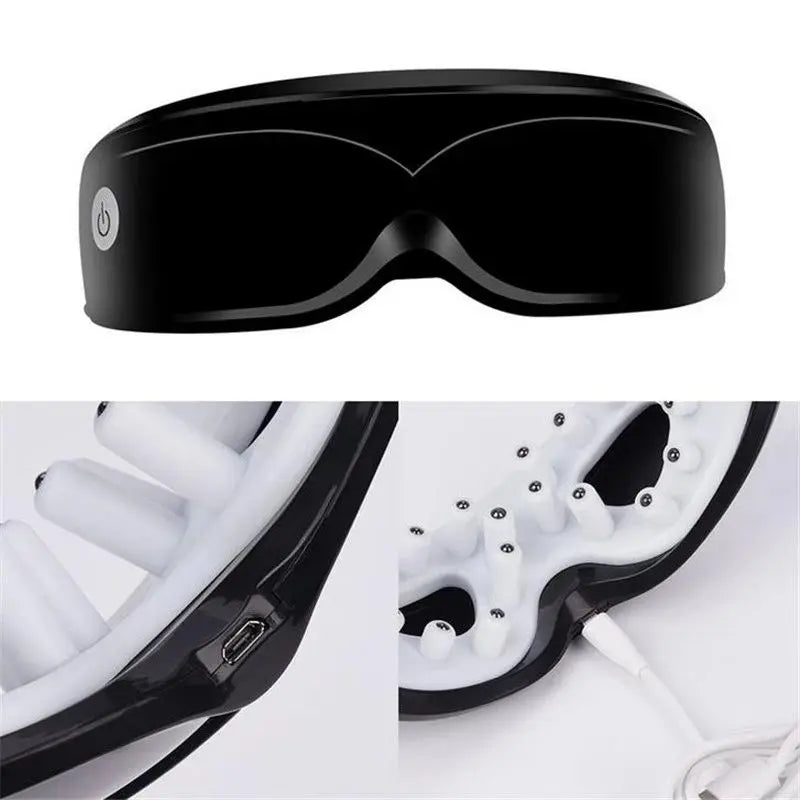 Black Touch-Control Rechargeable Heated Eye Massager for Daily Use Wholesale Hub