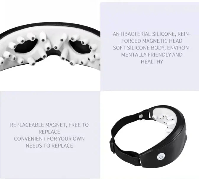 Black Touch-Control Rechargeable Heated Eye Massager for Daily Use Wholesale Hub