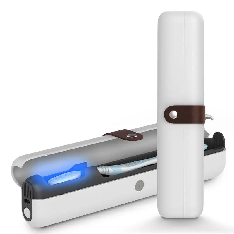 Travel UVC Toothbrush Sanitizer Box - Magnetic Closure, Rechargeable Wholesale Hub