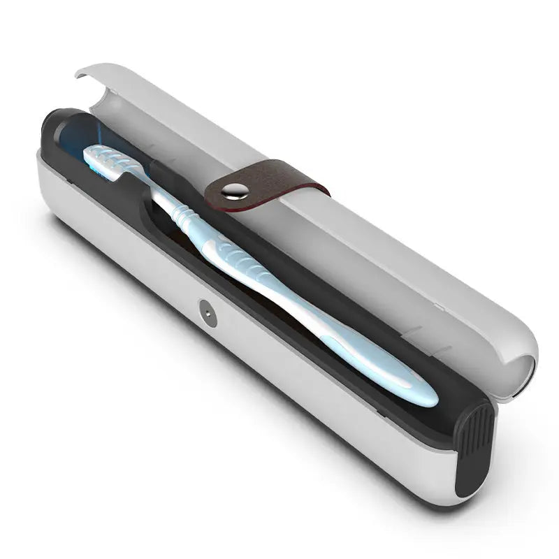 Travel UVC Toothbrush Sanitizer Box - Magnetic Closure, Rechargeable Wholesale Hub