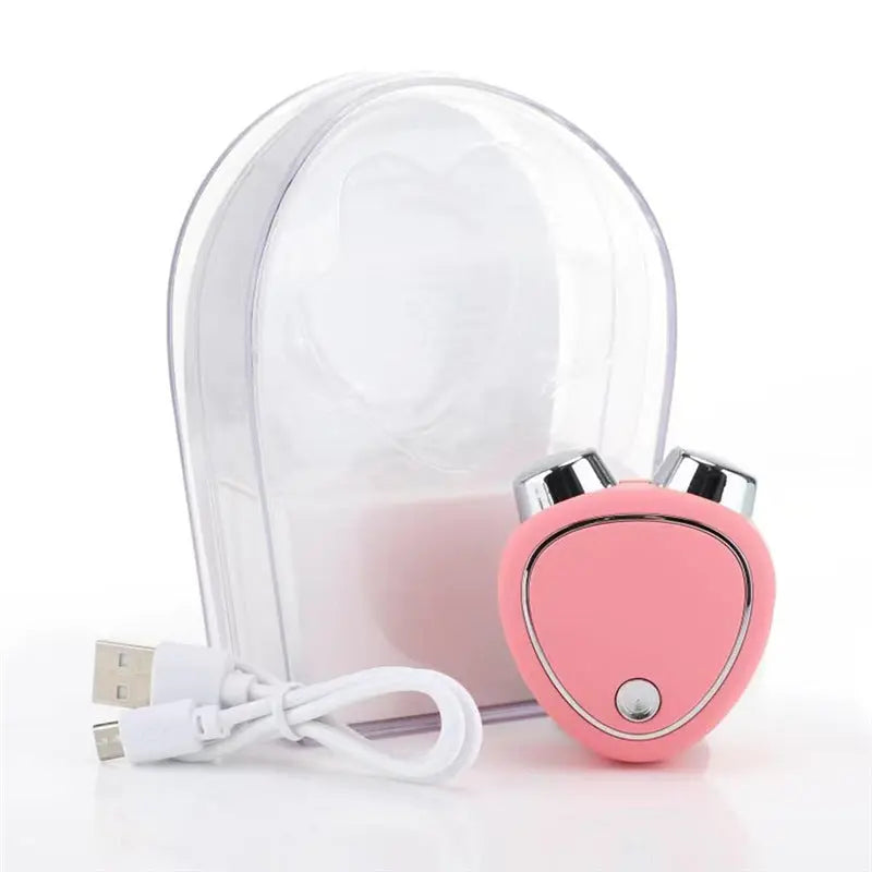 Pink Microcurrent Face Lifting Massager - Sonic Vibration, V-Shape Sculpting Wholesale Hub