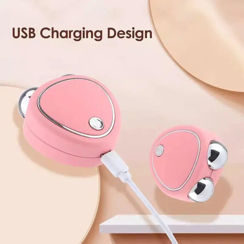 Pink Microcurrent Face Lifting Massager - Sonic Vibration, V-Shape Sculpting Wholesale Hub