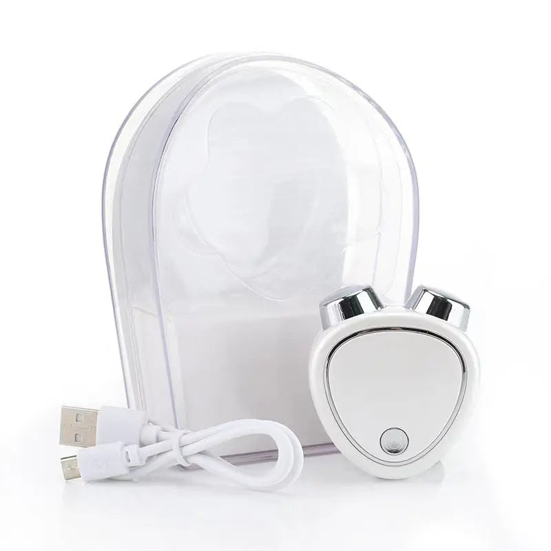 White Microcurrent Face Lifting Massager - Sonic Vibration, V-Shape Sculpting Wholesale Hub