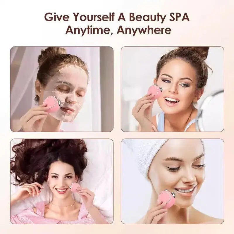 White Microcurrent Face Lifting Massager - Sonic Vibration, V-Shape Sculpting Wholesale Hub