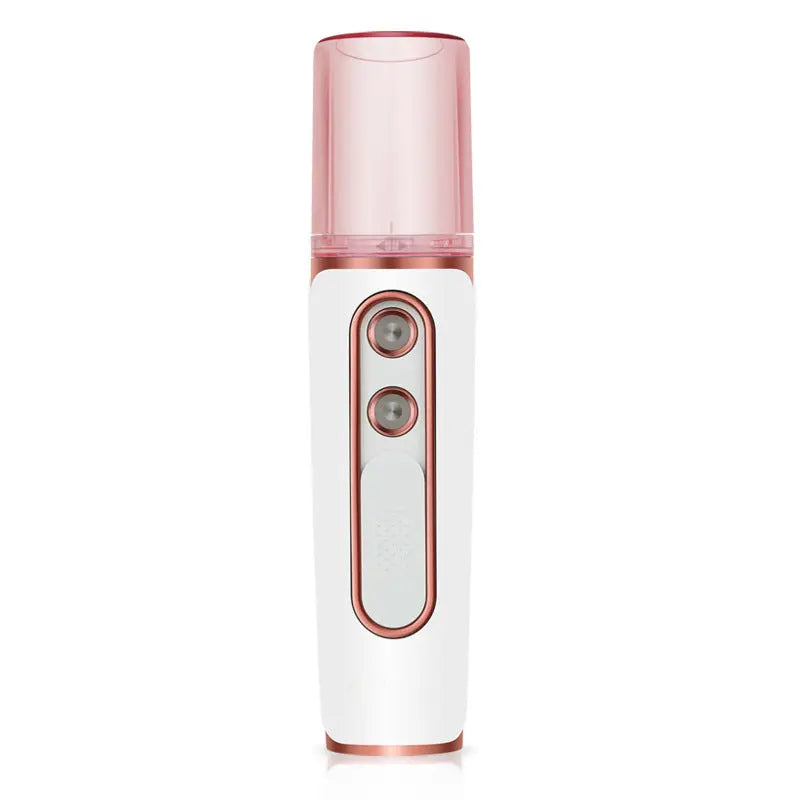 White Dual Nozzle Nano Facial Mister - USB Rechargeable Hydrating Spray Wholesale Hub
