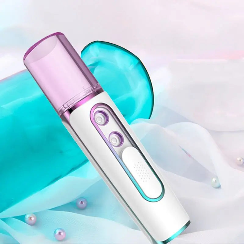 Purple Dual Nozzle Nano Facial Mister - USB Rechargeable Hydrating Spray Wholesale Hub