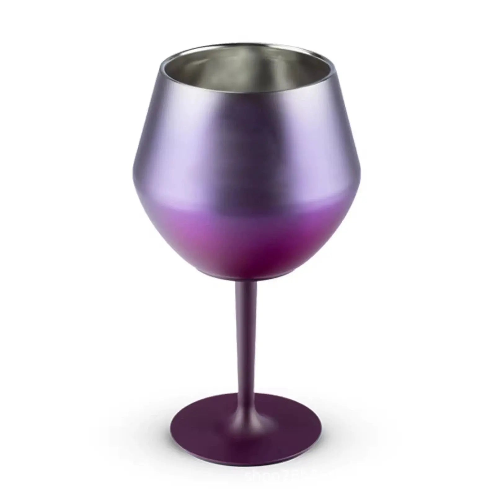 2 Pcs Purple Detachable Stainless Steel Wine Glass - 14oz (420ml) Portable Stemmed Goblet for Outdoors & Travel Wholesale Hub
