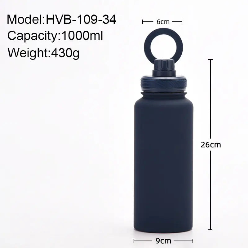 Light Green 1L Stainless Steel Water Bottle with Magnetic Phone Holder Lid - Portable Hydration & Hands-Free Stand Wholesale Hub