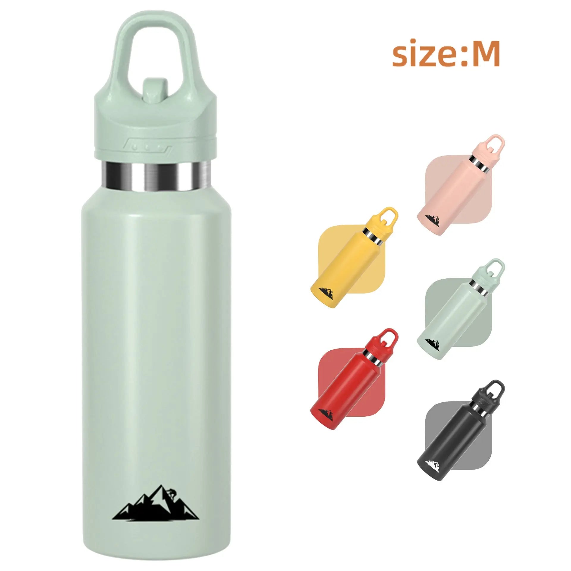 Green 480ml Insulated Stainless Steel Water Bottle - Leakproof One-Click Lid Thermal Flask for Hot & Cold Drinks Wholesale Hub