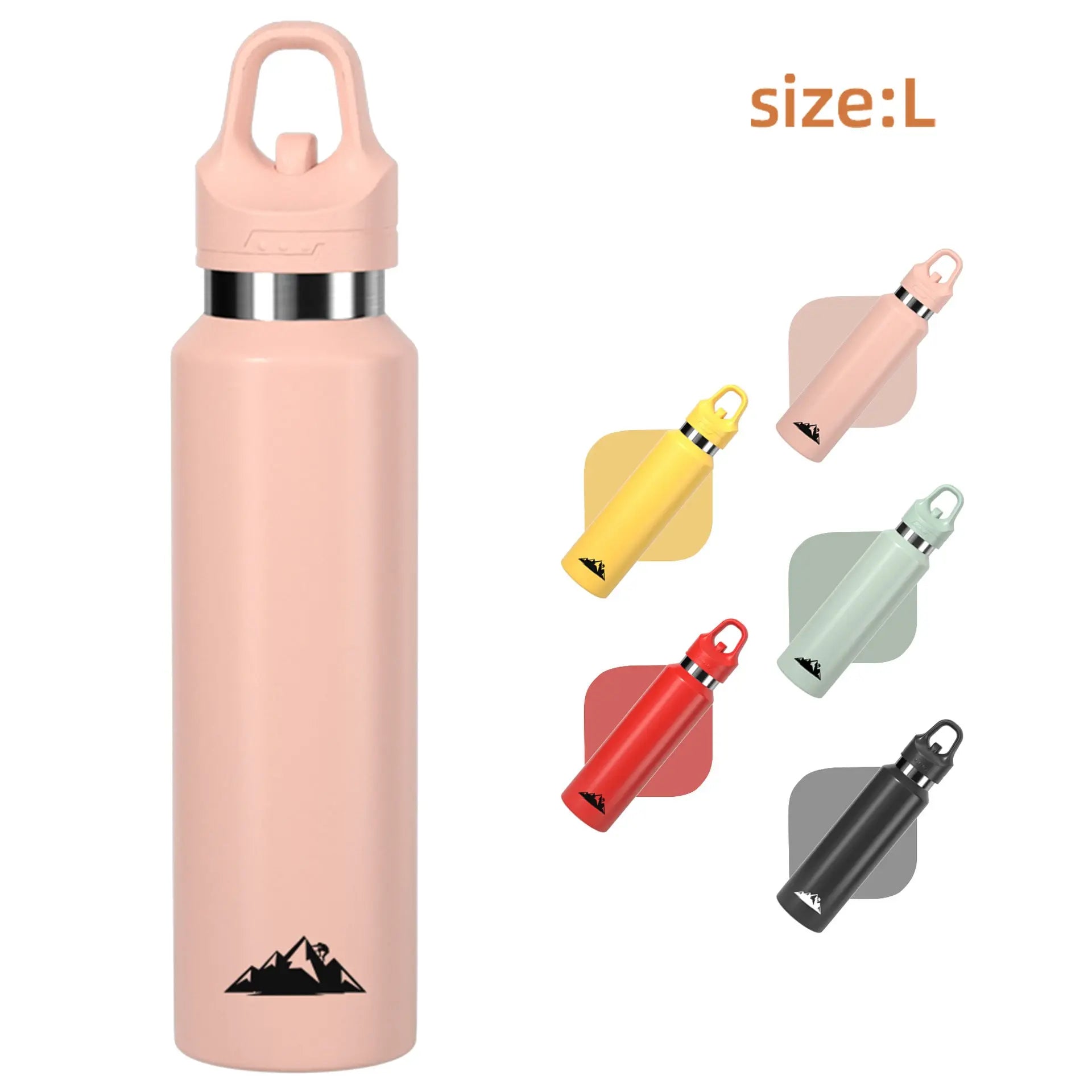Pink 680ml Insulated Stainless Steel Water Bottle - Leakproof One-Click Lid Thermal Flask for Hot & Cold Drinks Wholesale Hub