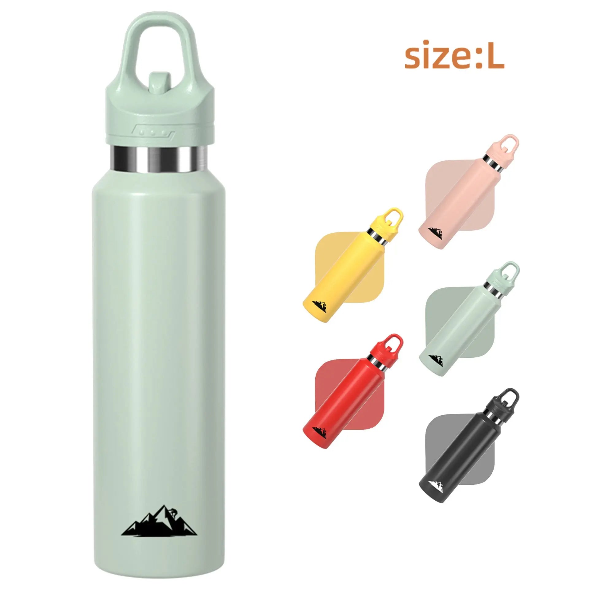 Green 680ml Insulated Stainless Steel Water Bottle - Leakproof One-Click Lid Thermal Flask for Hot & Cold Drinks Wholesale Hub