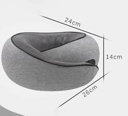 Light Grey Ergonomic Memory Foam Travel Neck Pillow - U-Shaped Support for Naps & Journeys Wholesale Hub