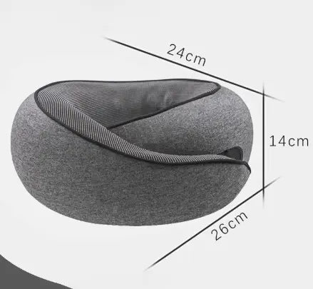 Dark Grey Ergonomic Memory Foam Travel Neck Pillow - U-Shaped Support for Naps & Journeys Wholesale Hub