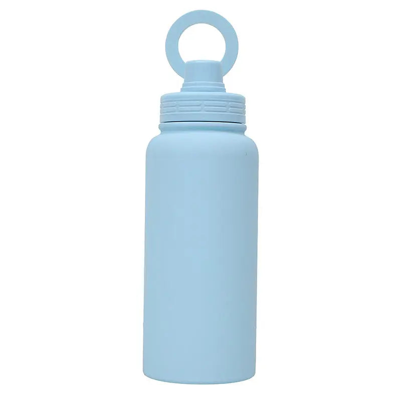 Blue Premium 35oz Stainless Steel Insulated Sports Bottle with Magnetic Phone Holder Lid Wholesale Hub