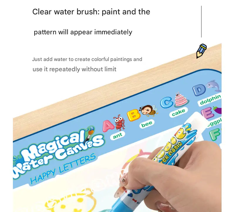 Sea Animals Giant Aqua Magic Doodle Mat 100x80cm - Mess-Free Reusable Water Drawing Pad for Creative Kids Wholesale Hub