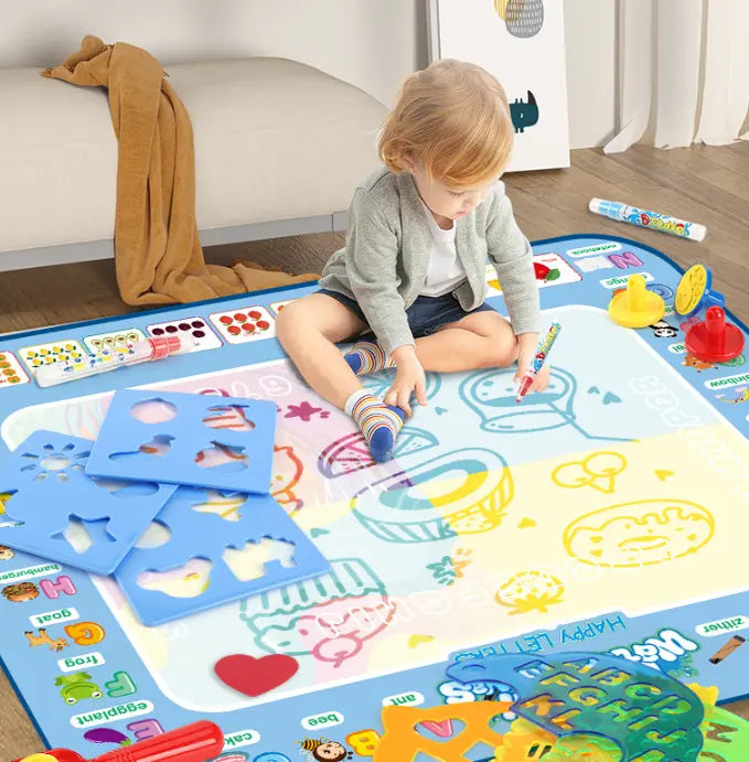 Interplanetary Space Giant Aqua Magic Doodle Mat 100x80cm - Mess-Free Reusable Water Drawing Pad for Creative Kids Wholesale Hub