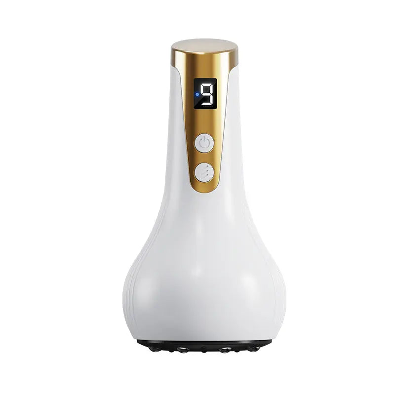 White Electric Meridian Scraping Massager with Air Release Valve - Full Body Suction Therapy, 16.6x8.4cm Wholesale Hub